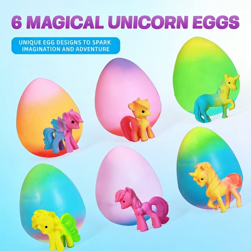 🦄 Magical Hatching Unicorn Eggs (6-Pack)